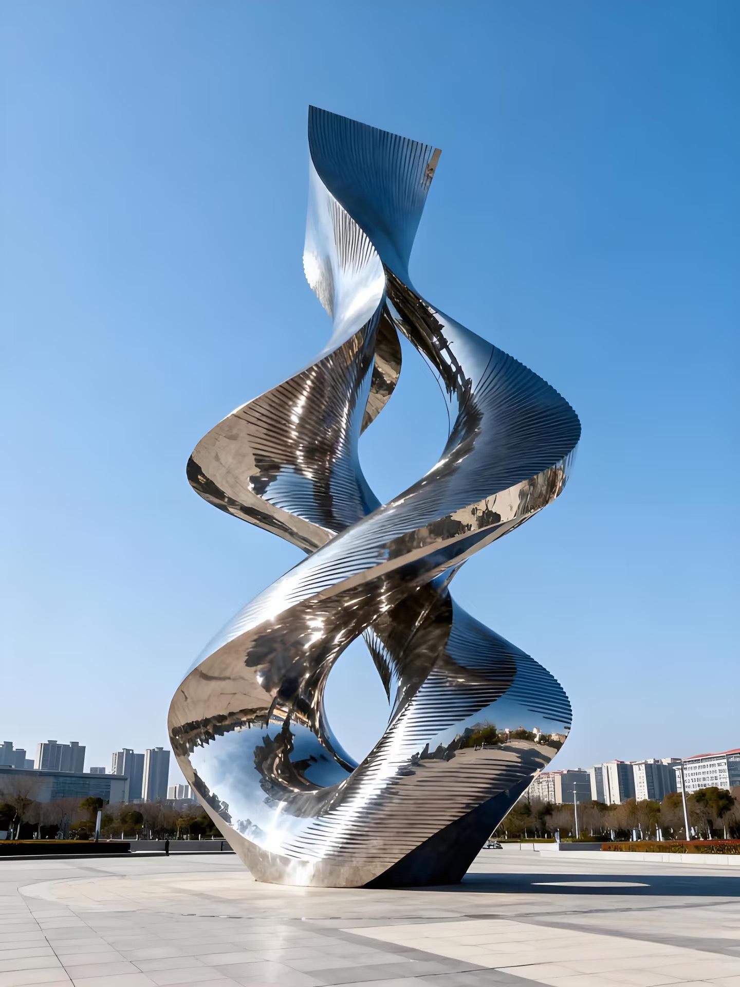 Stainless steel landscape sculpture