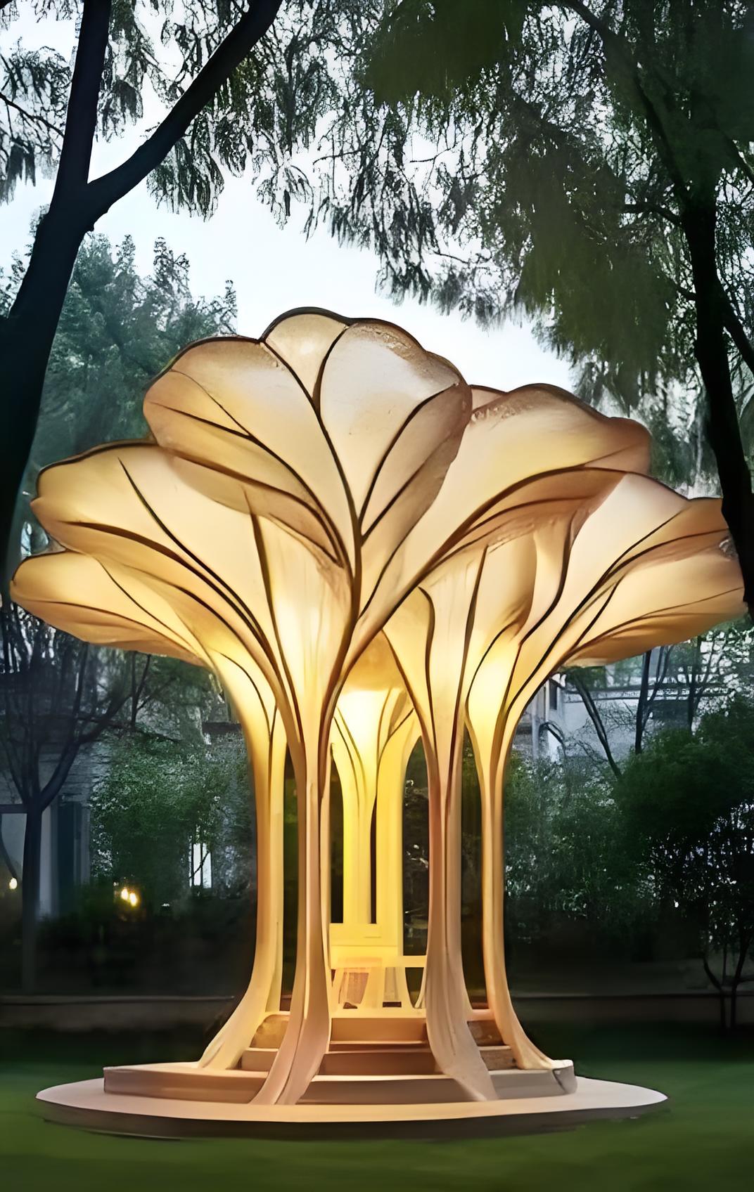 Stainless steel landscape sculpture