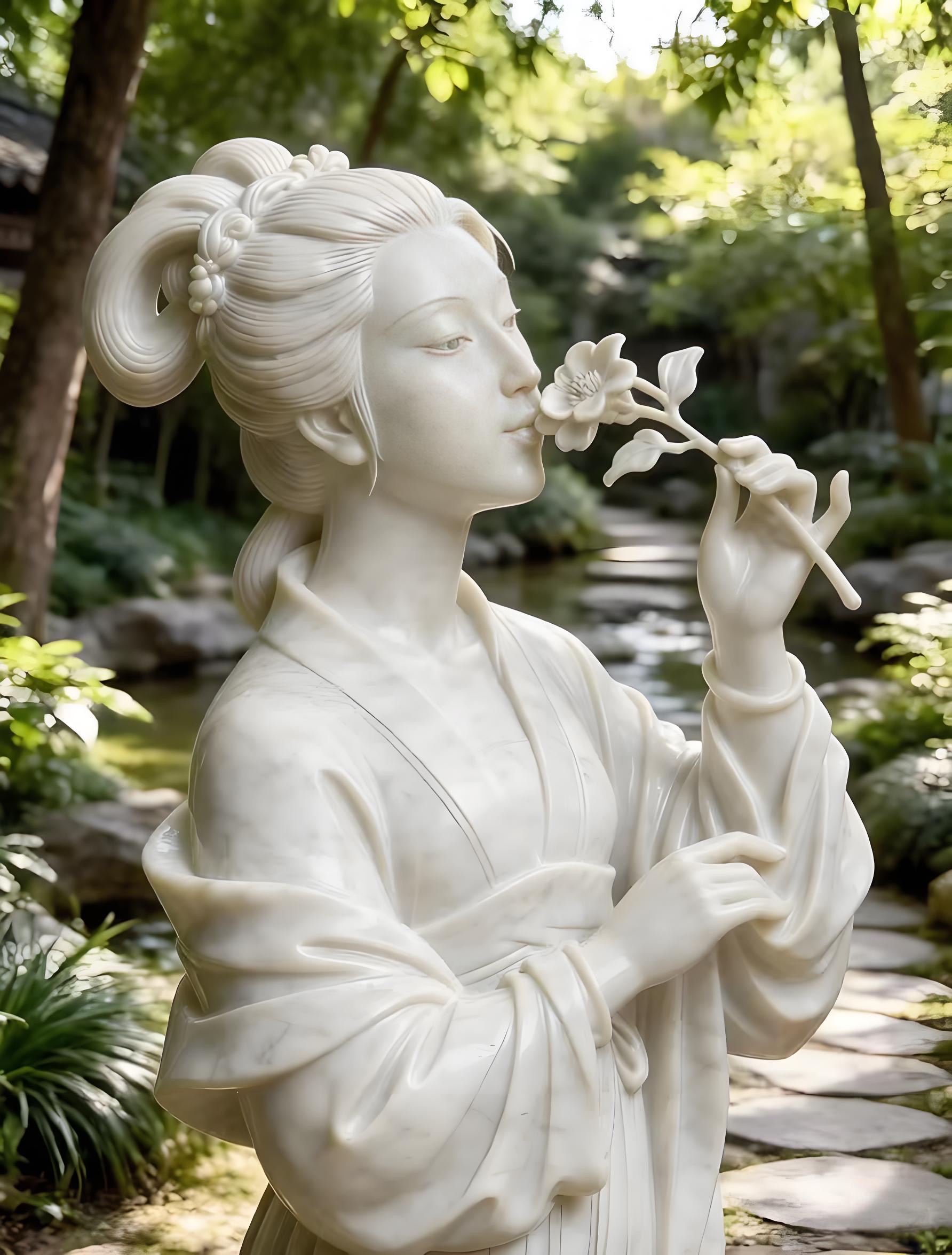 Chinese-style Court Ladies Sculpture