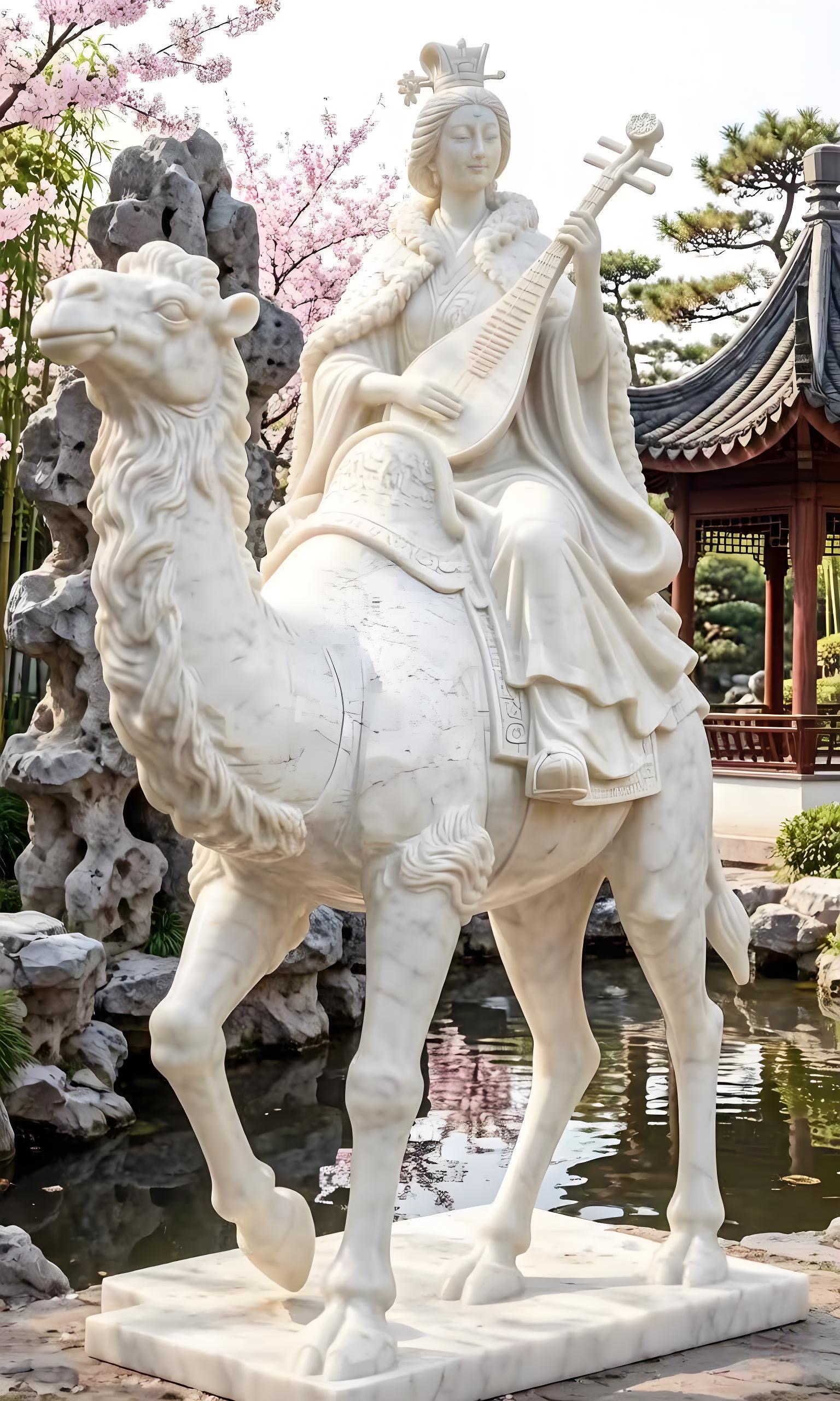 Chinese-style Court Ladies Sculpture