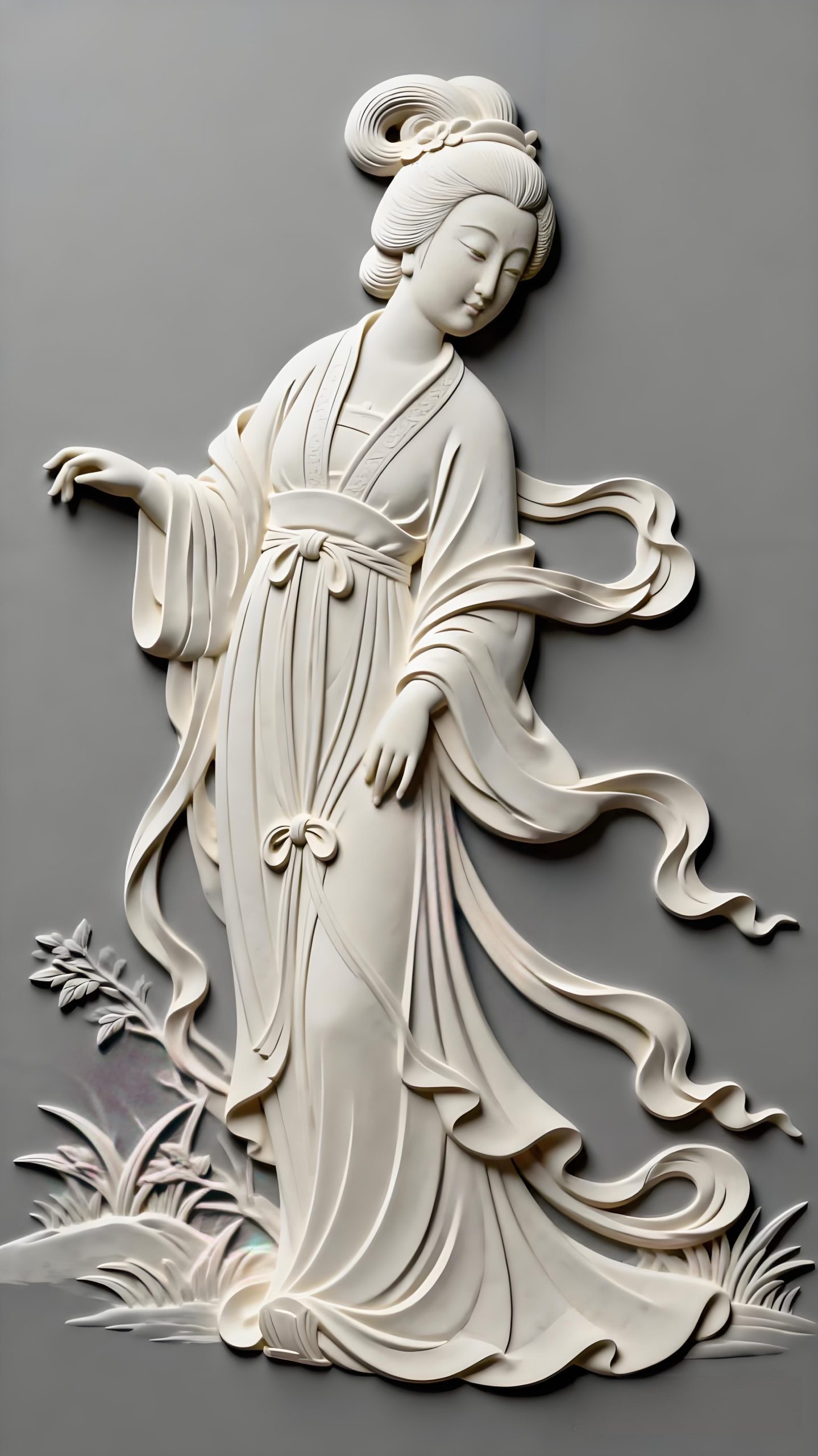 Chinese-style Court Ladies Relief