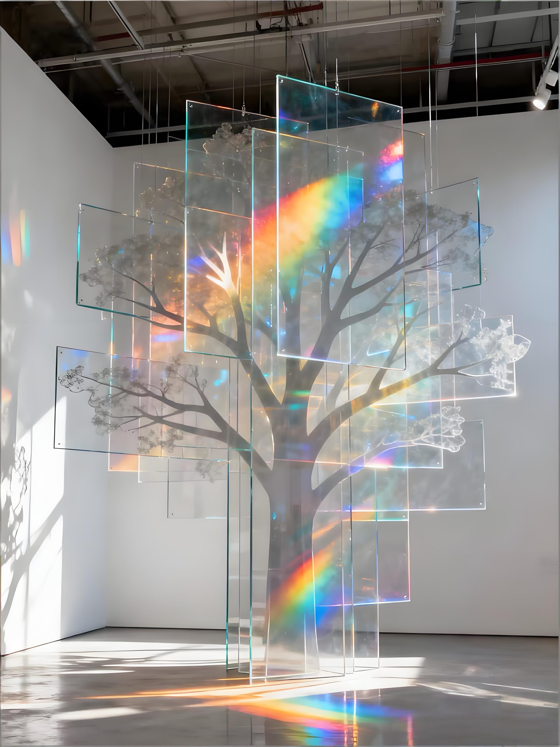 Acrylic landscape sculpture