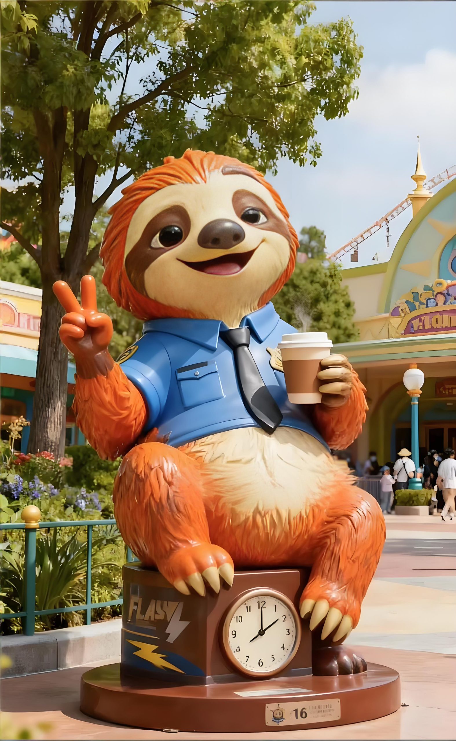 Fiberglass cartoon sculpture