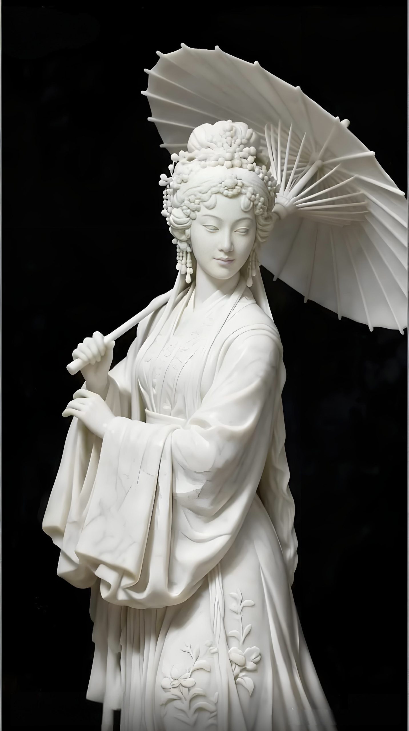 Chinese-style Court Ladies Sculpture