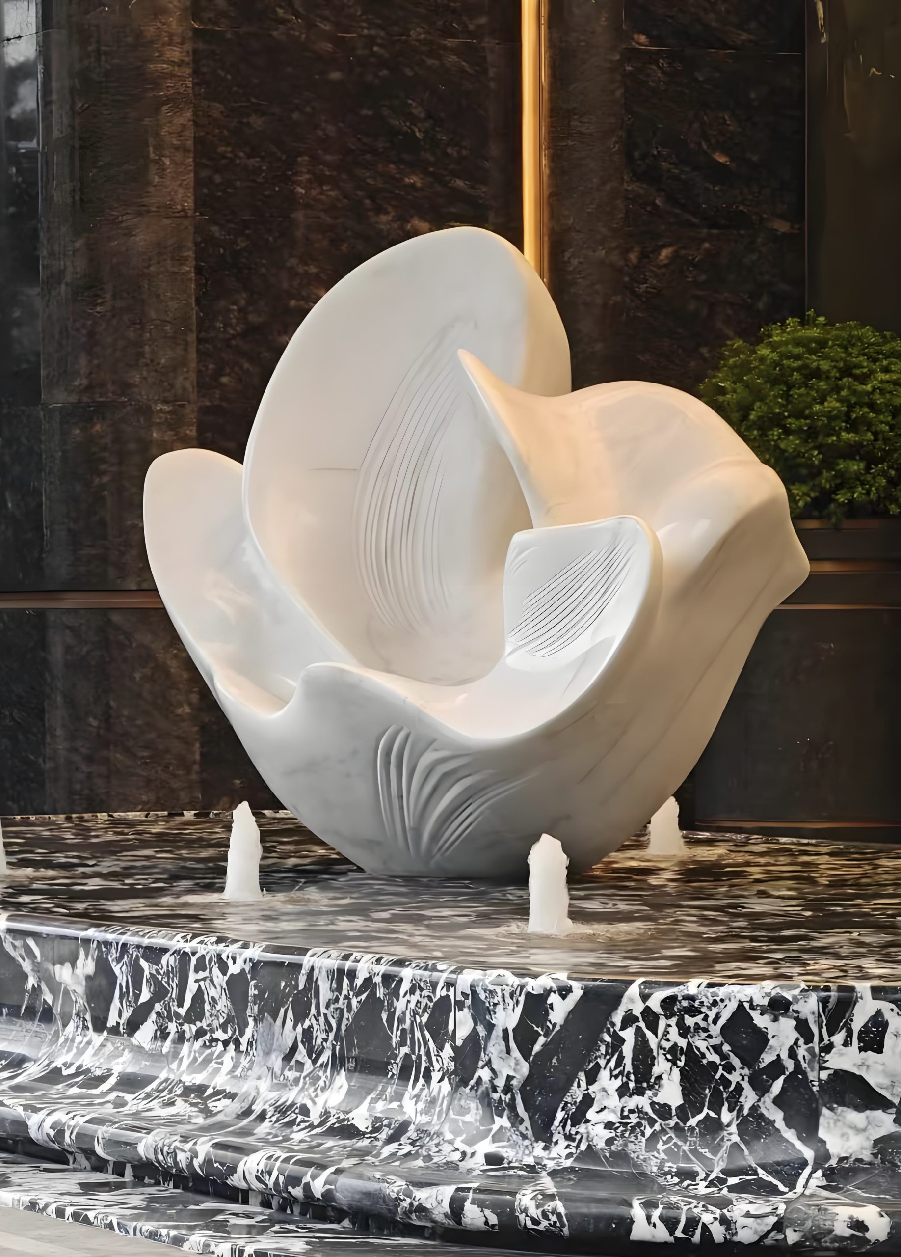Marble landscape sculpture