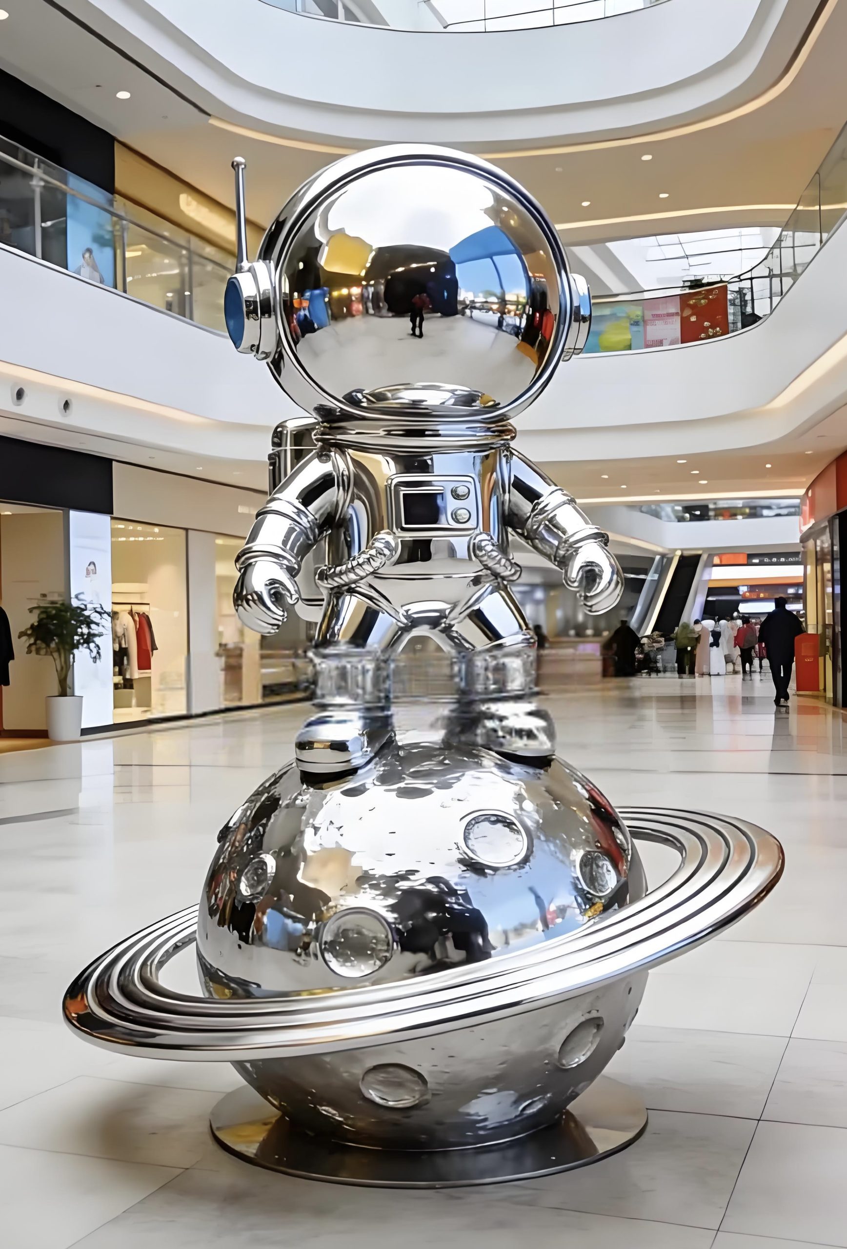 Stainless steel cartoon sculpture