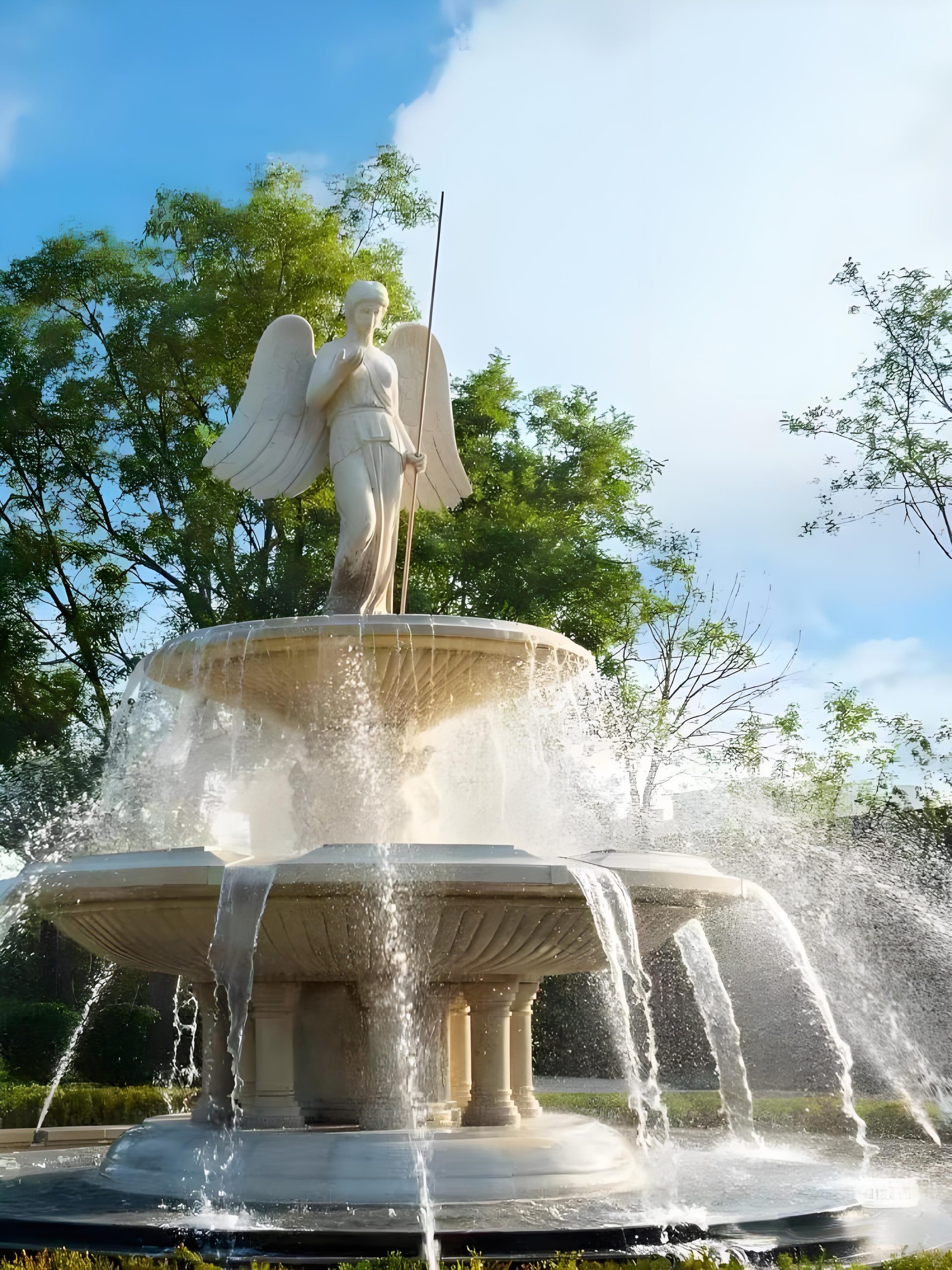 Marble landscape sculpture