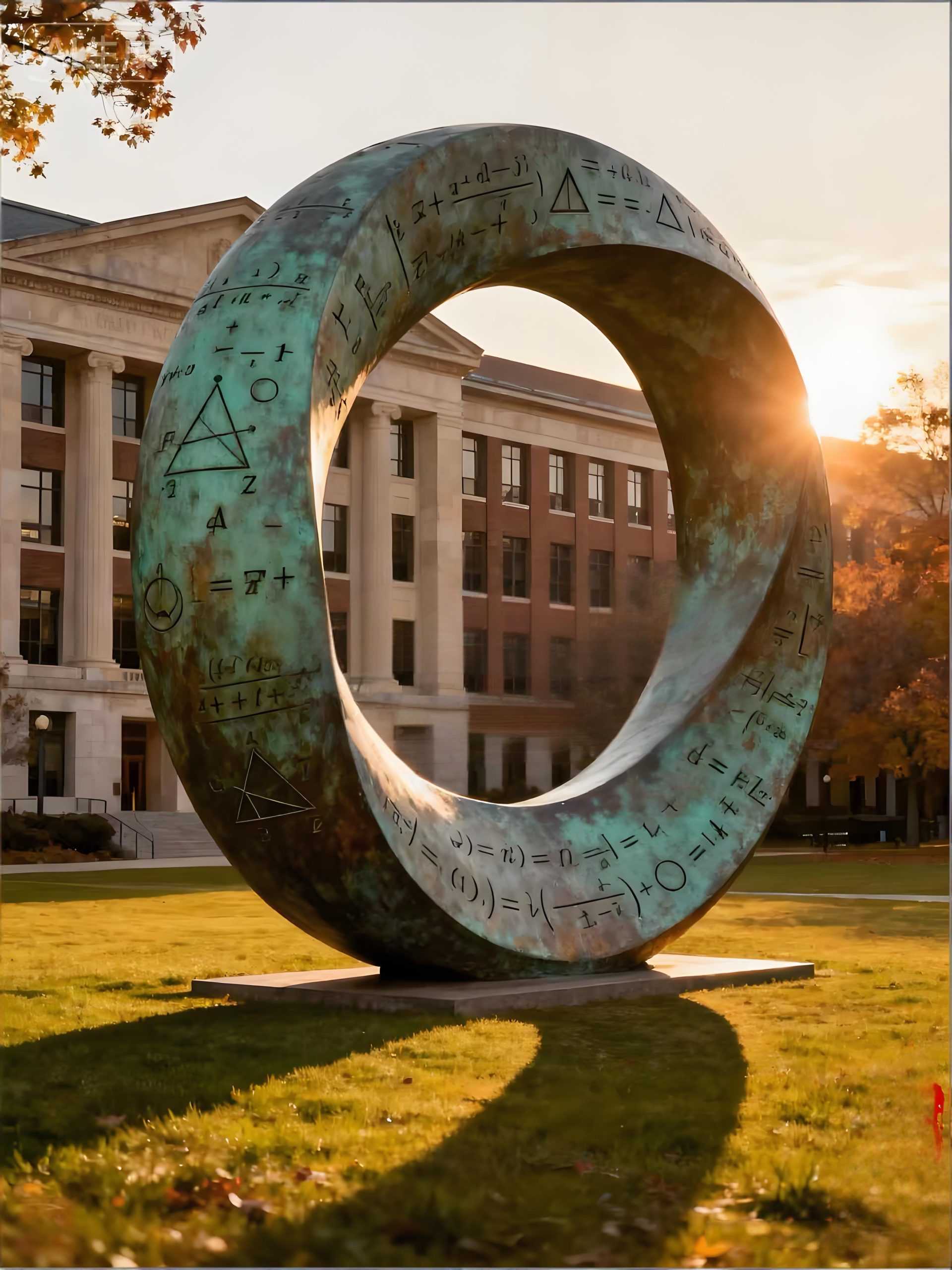 Bronze landscape sculpture.