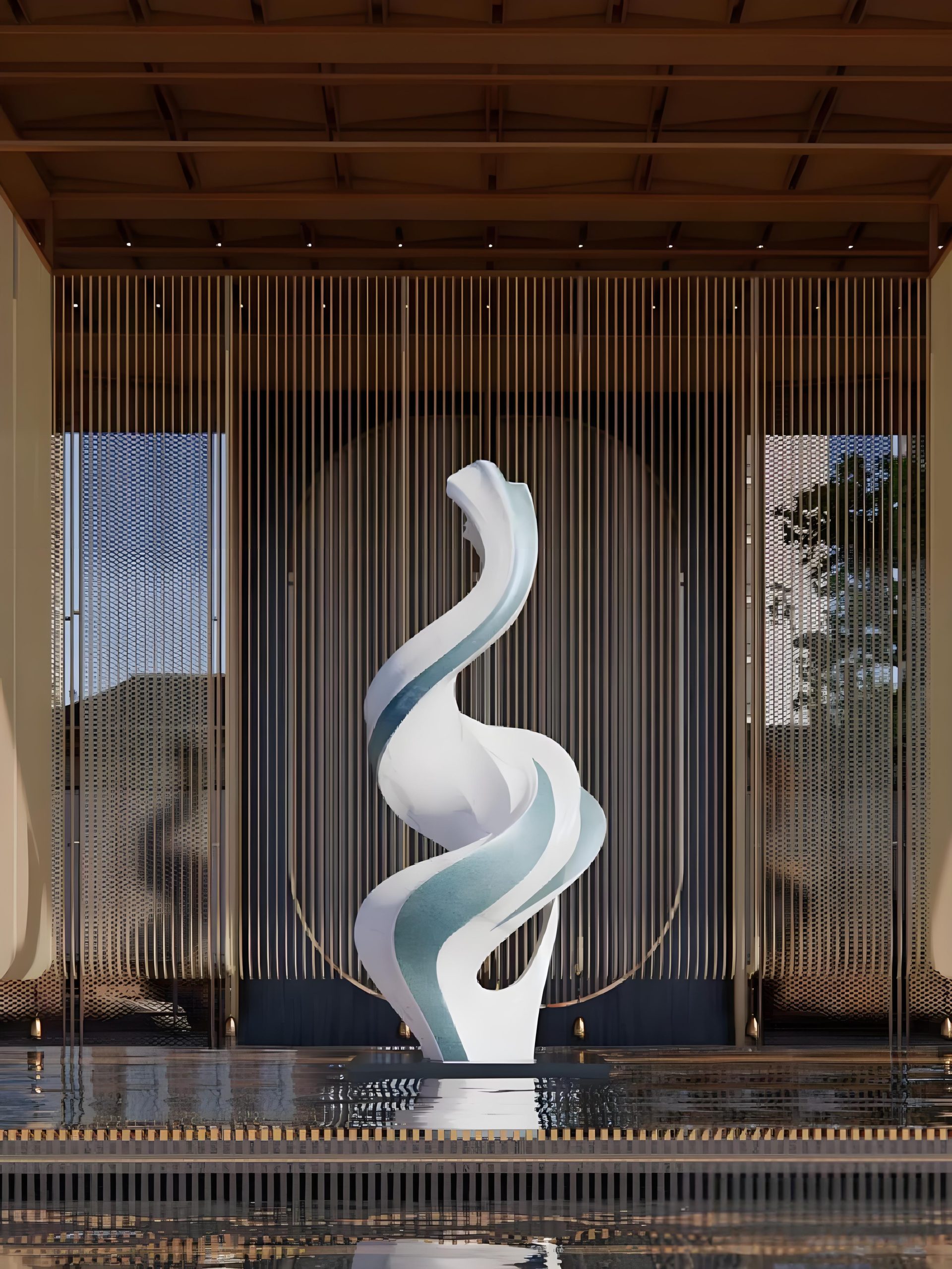 Hotel landscape sculpture