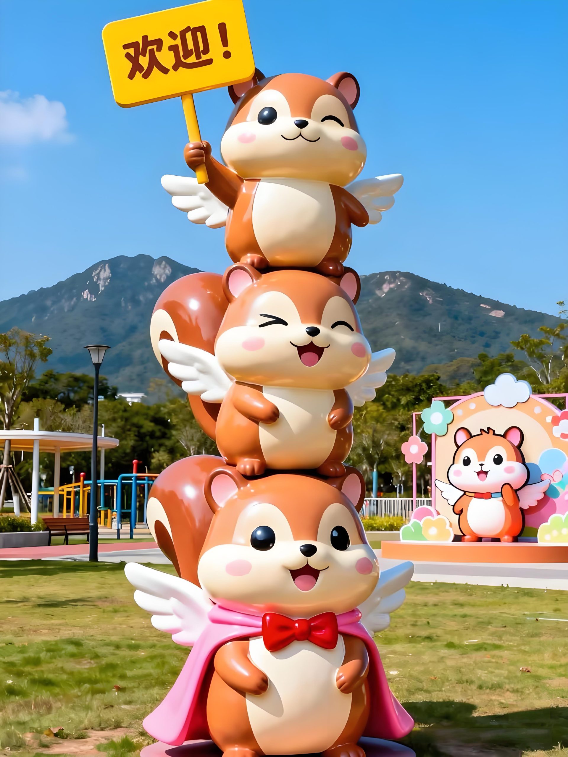 Fiberglass cartoon sculpture