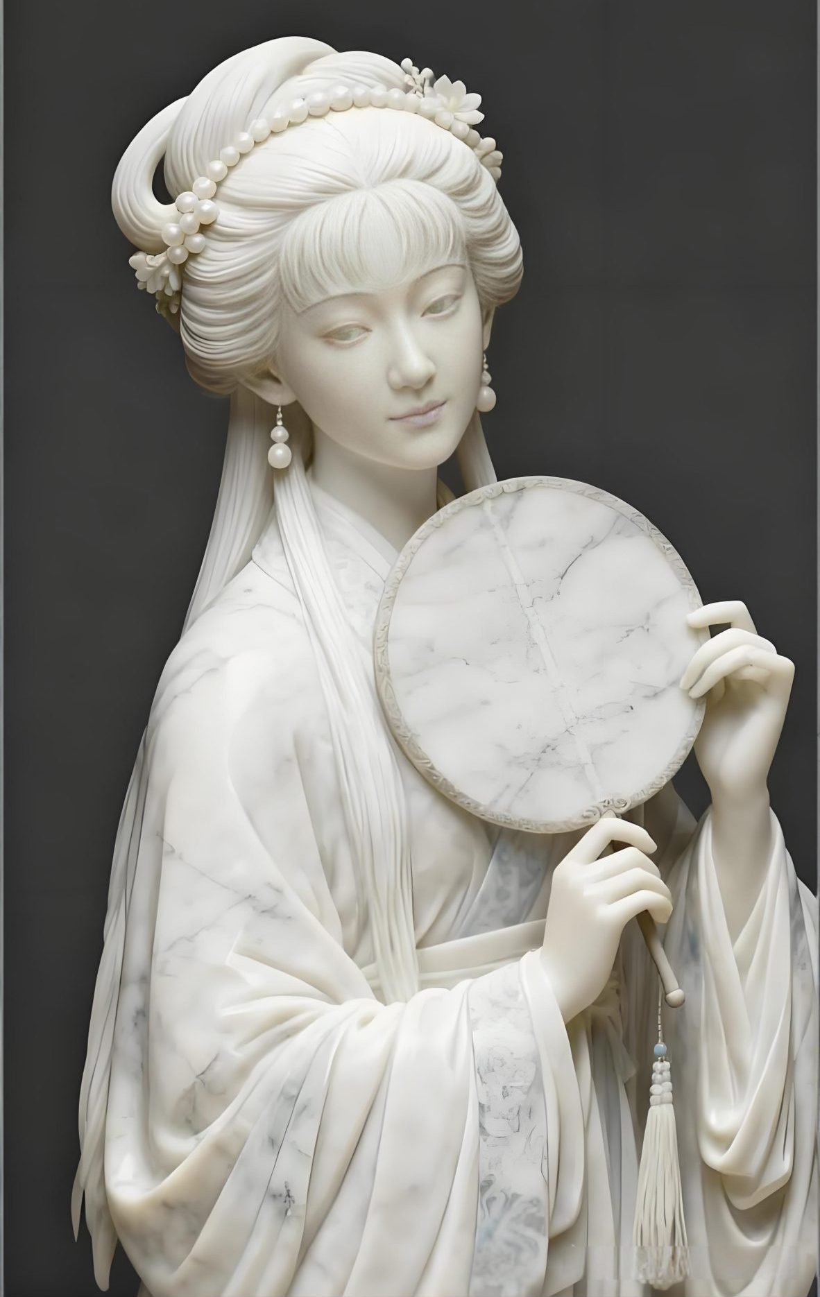 Chinese-style Court Ladies Sculpture