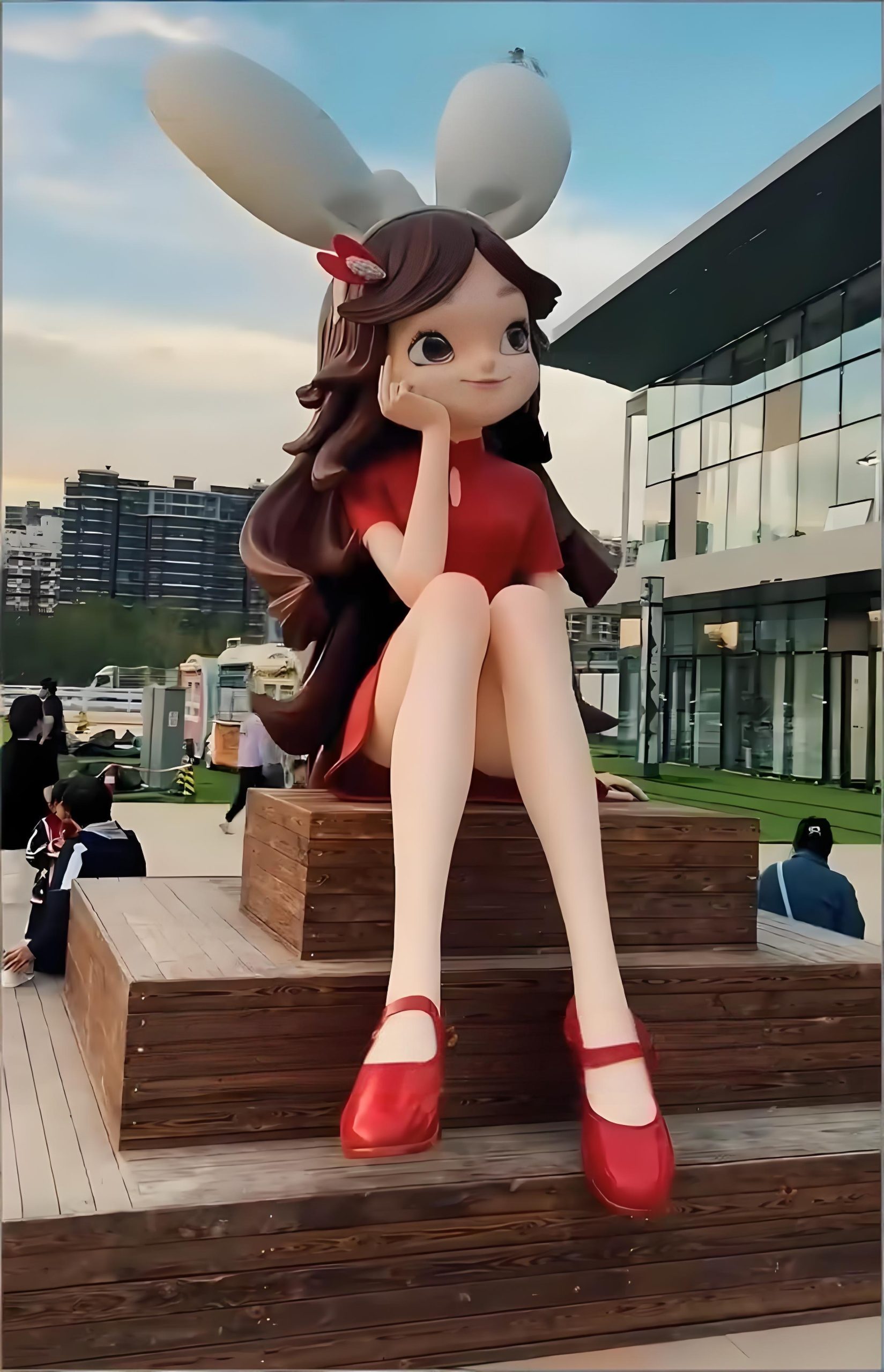 Fiberglass cartoon sculpture