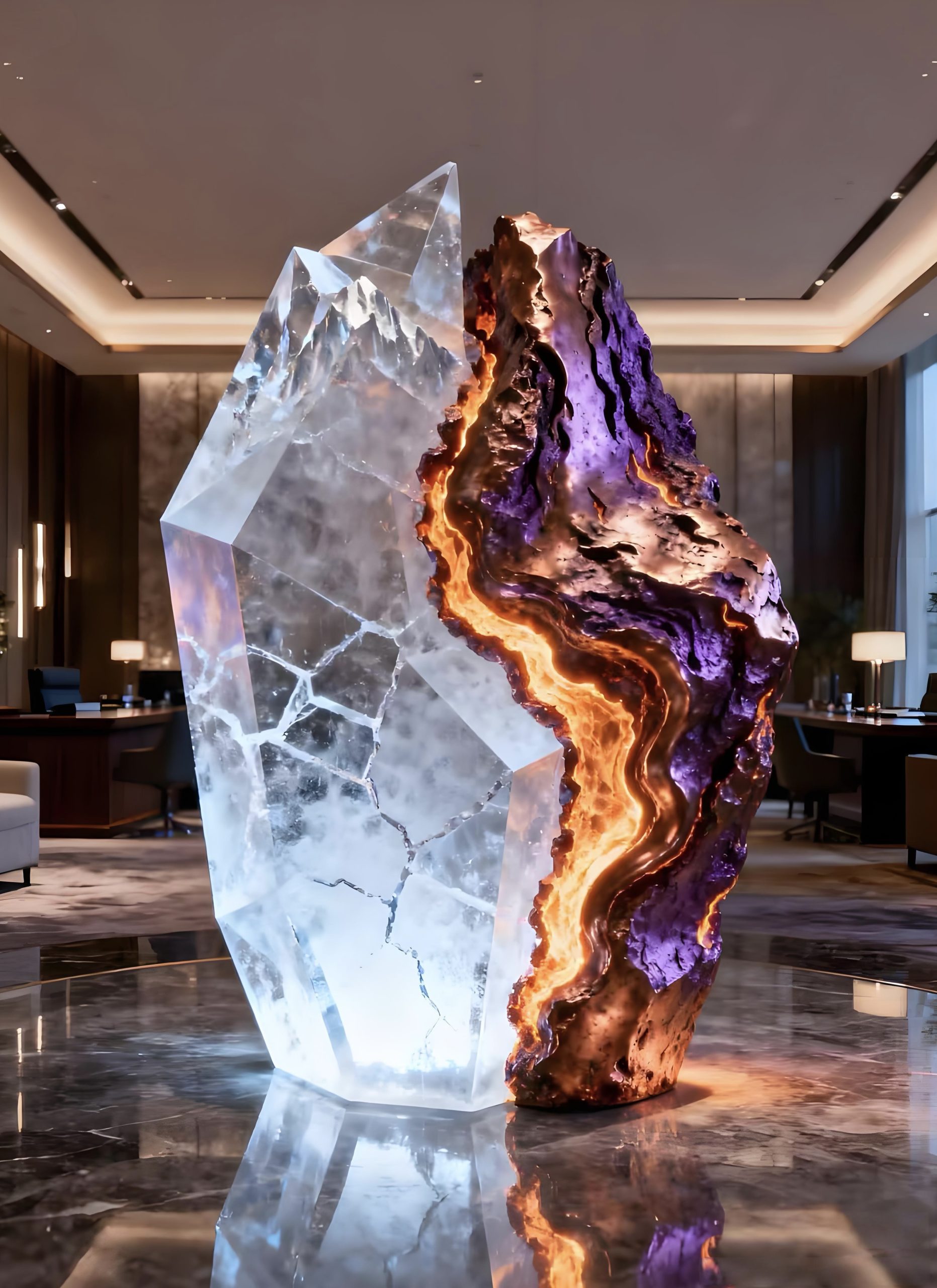 Acrylic Landscape Sculpture