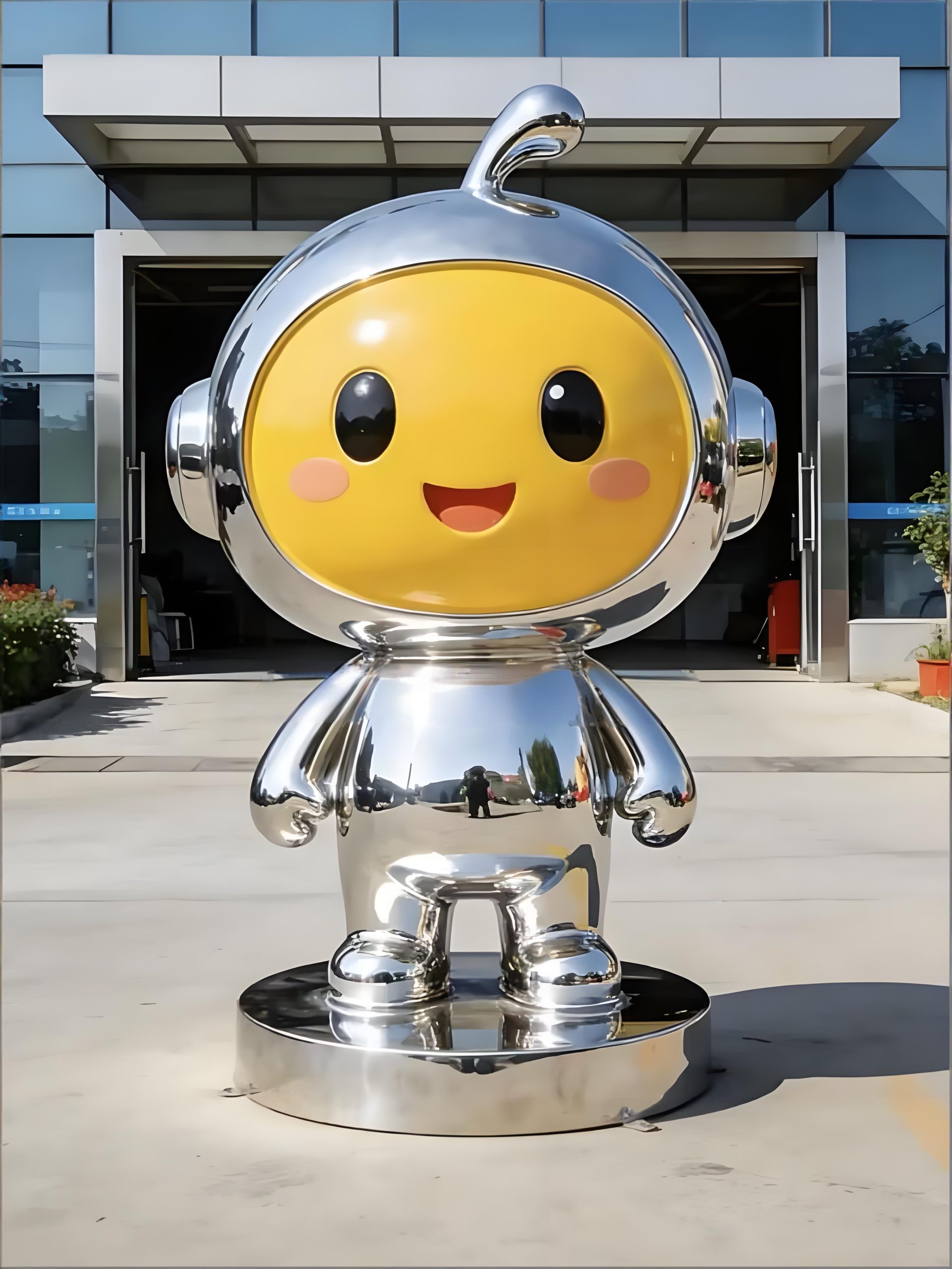 Stainless steel cartoon sculpture