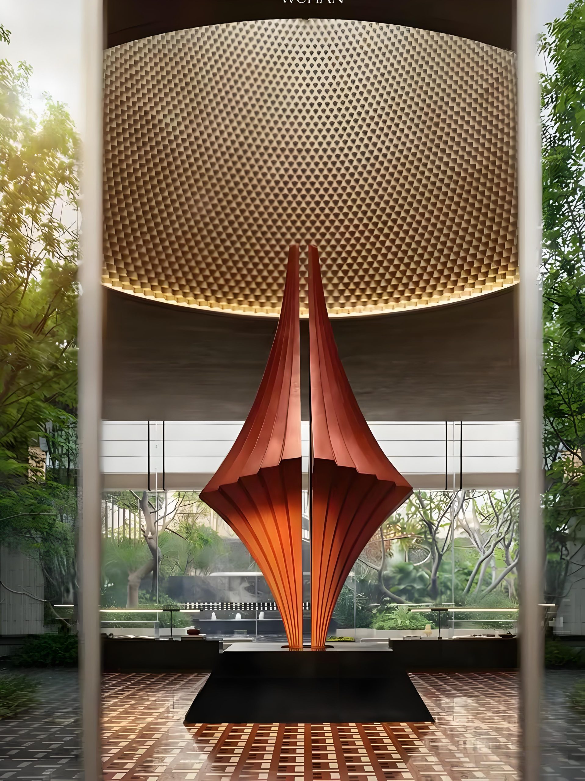 Hotel landscape sculpture