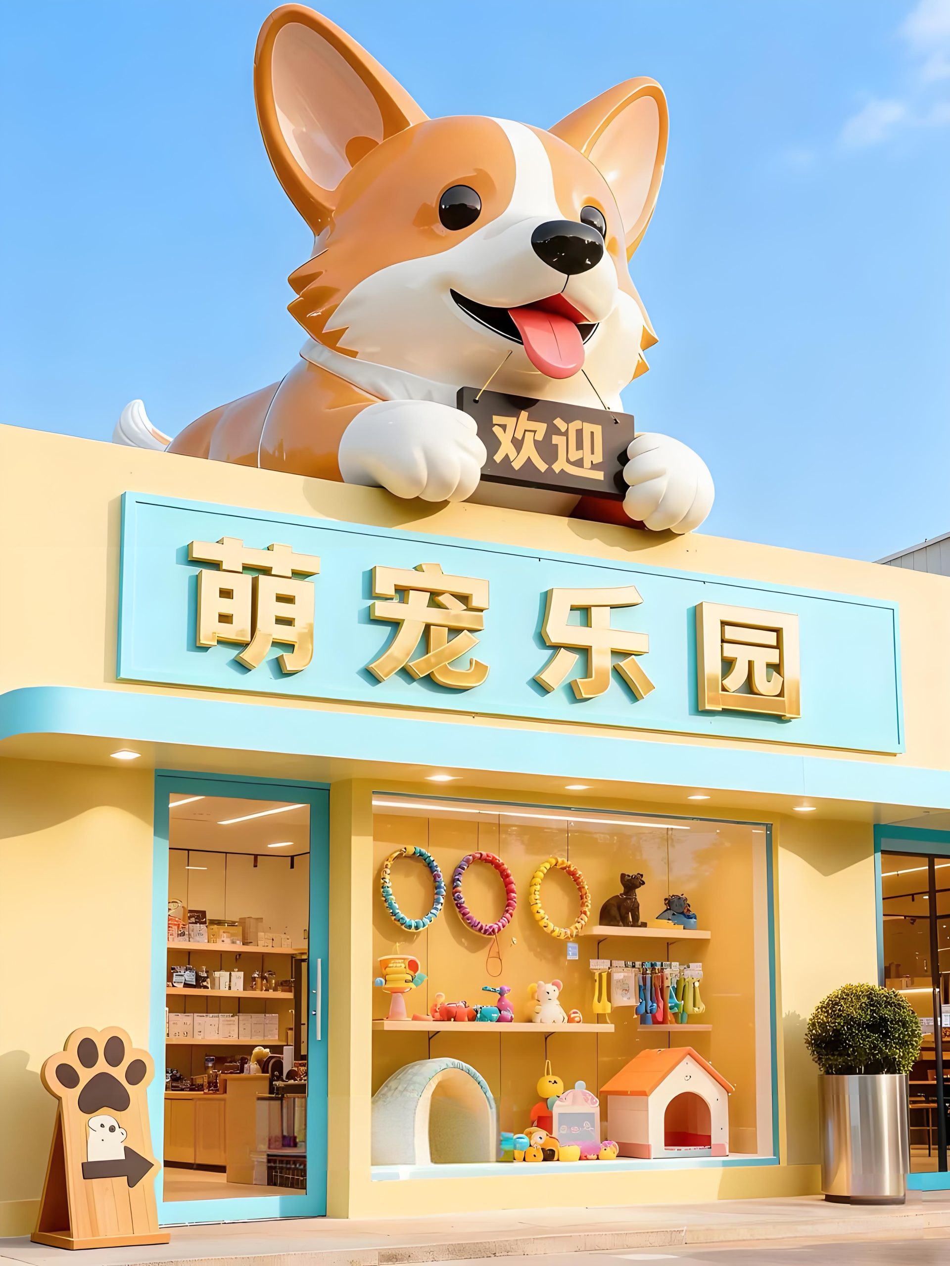 Shopping Mall Cartoon Sculpture