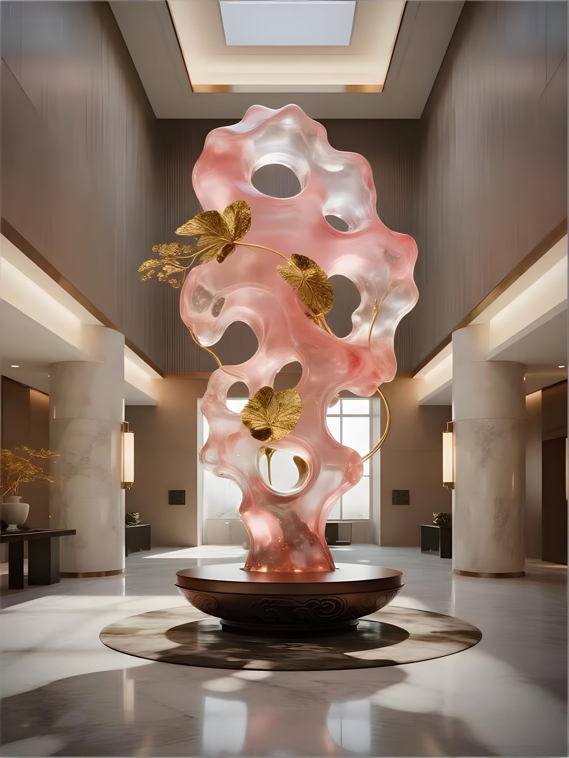 Acrylic landscape sculpture