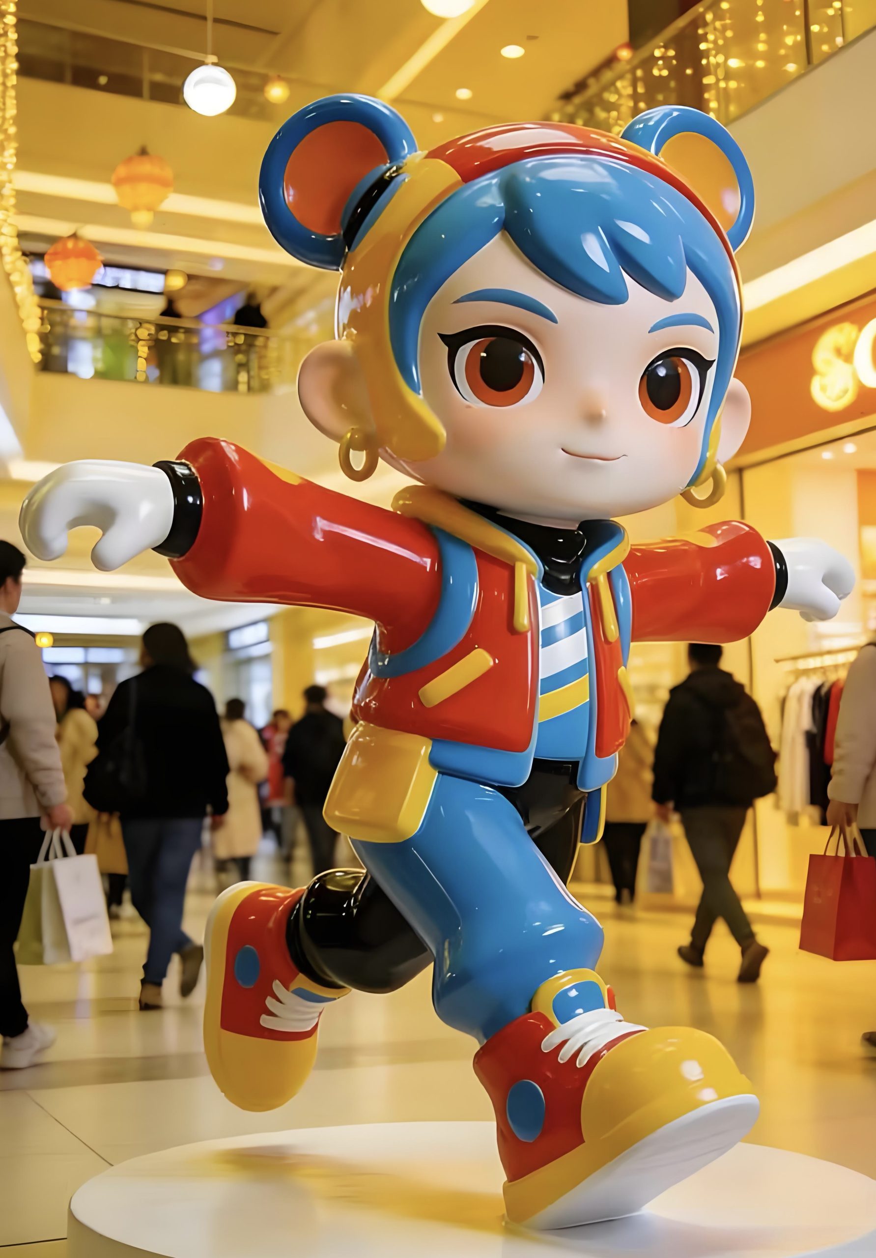 Fiberglass cartoon sculpture