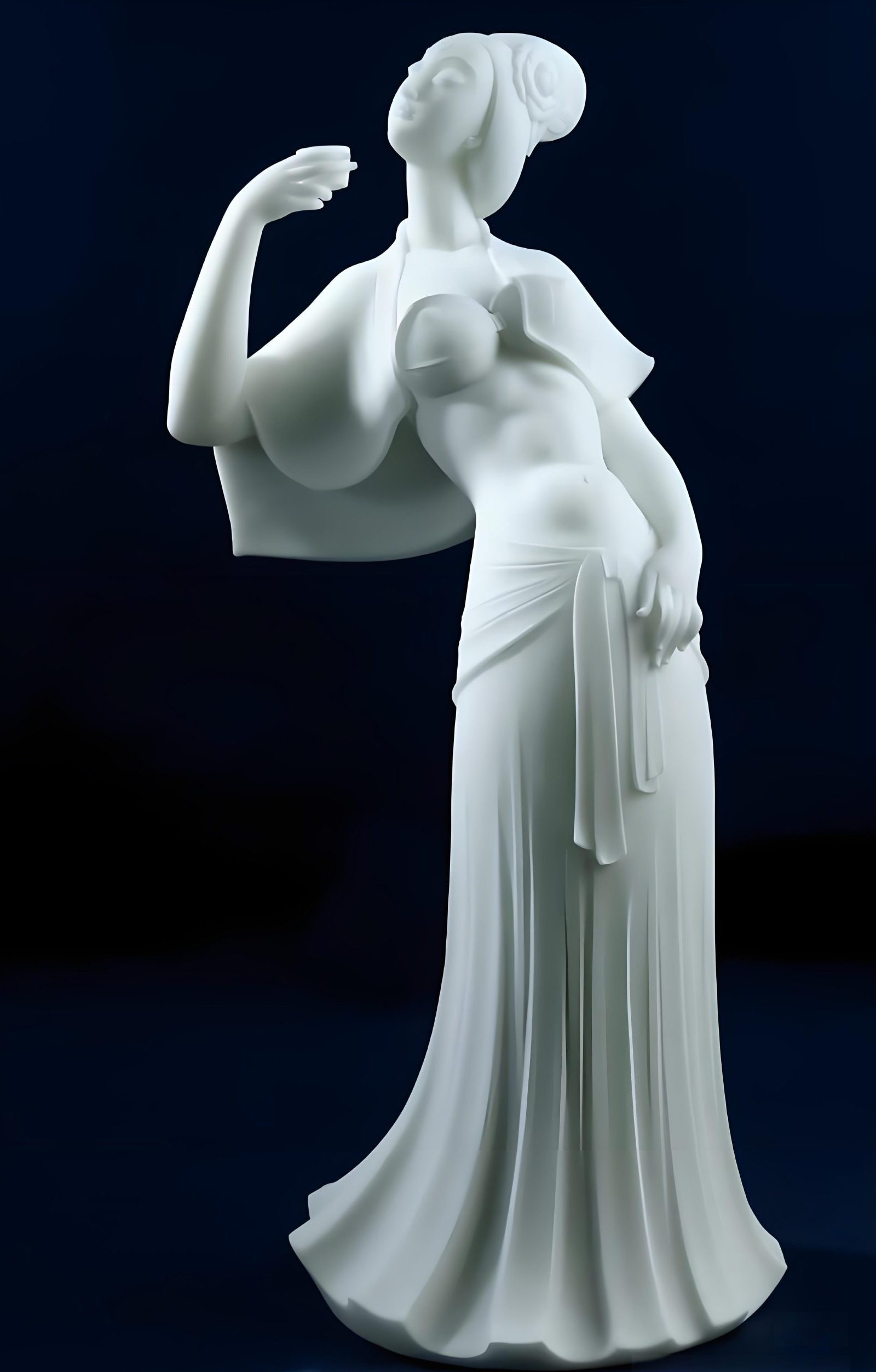 Chinese-style Court Ladies Sculpture