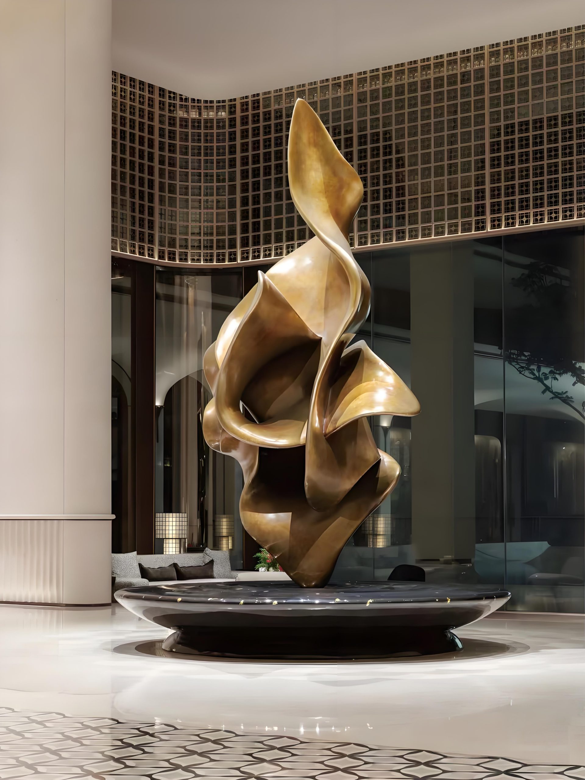 Hotel landscape sculpture