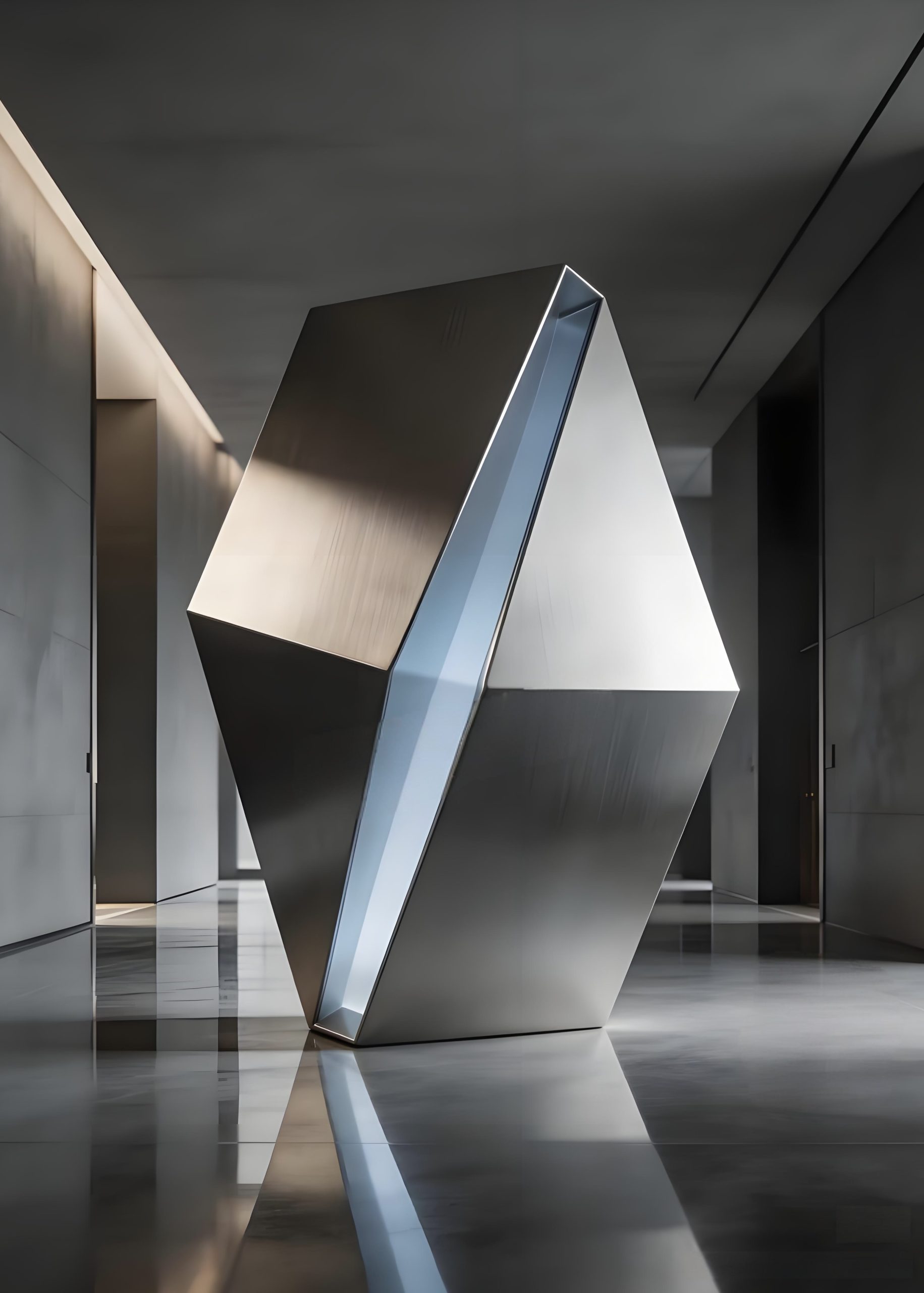Stainless steel landscape sculpture