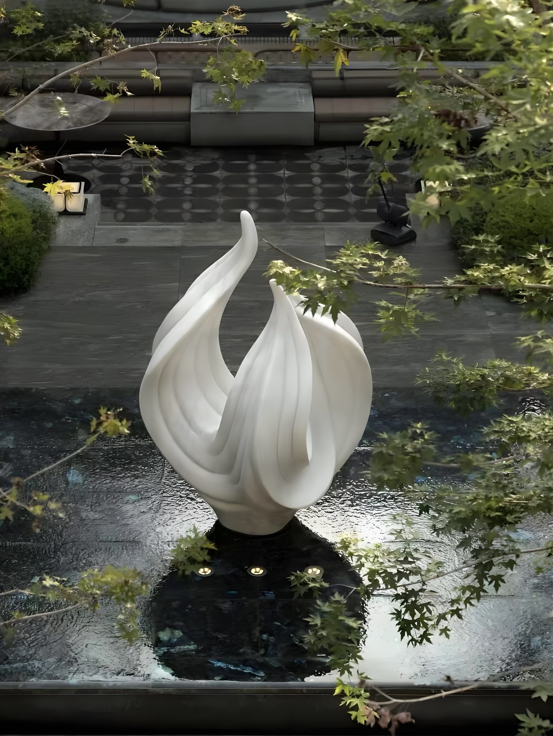 Marble Landscape Sculpture