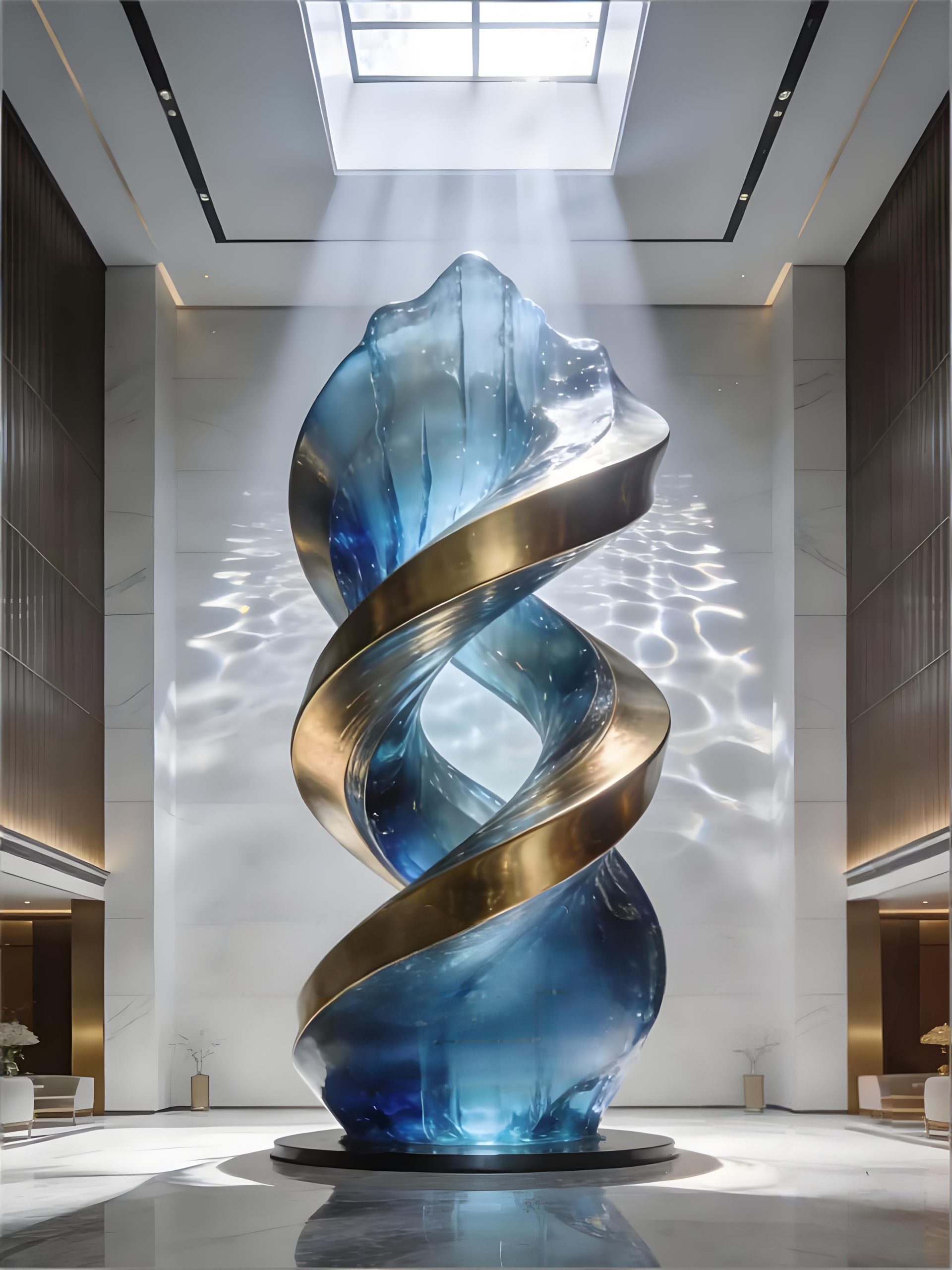 Acrylic landscape sculpture